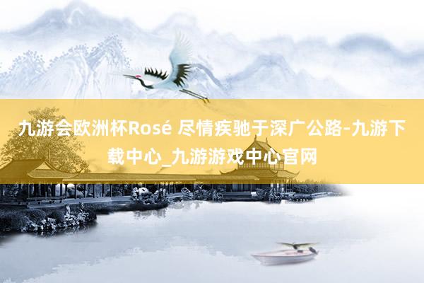 九游会欧洲杯Rosé 尽情疾驰于深广公路-九游下载中心_九游游戏中心官网