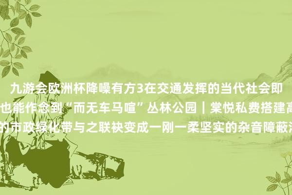 九游会欧洲杯降噪有方3在交通发挥的当代社会即便“结庐在东谈主境”也能作念到“而无车马喧”丛林公园｜棠悦私费搭建高速隔音屏约50米宽的市政绿化带与之联袂变成一刚一柔坚实的杂音障蔽洋房区与高速最近点直线距离约150米住宅组团与高速路约10米的高差进一步减轻交通杂音外门窗选拔三玻两腔断桥隔热铝合金窗配备约1.8mm新国标壁厚铝材以及踏实密封系统框住室内的温馨与缓慢过滤人世的喧嚣与嘈杂让您能在窗前酣畅观赏